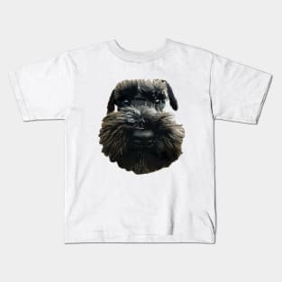 Schnauzer Cute Dog with Beard Kids T-Shirt